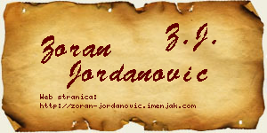 Zoran Jordanović vizit kartica